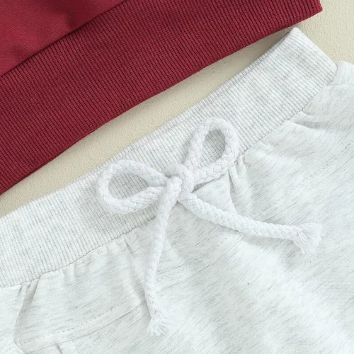 Vista 6 de Foidiccx Conjunto de ropa de Navidad para bebé, niño, niña, mi primera Navidad, sudadera y pantalones deportivos