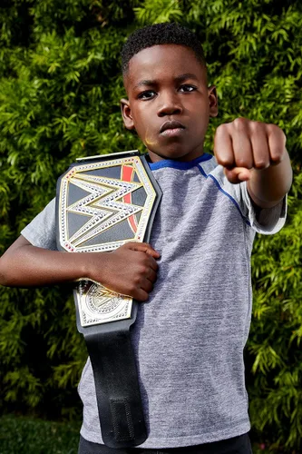 Vista 5 de Cinturón de campeonato de la WWE, Estándar, negro, dorado