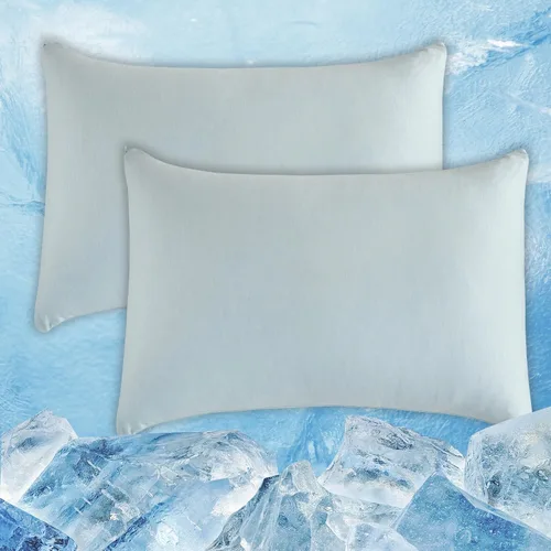 Vista 27 de CHOSHOME Fundas de almohada refrescantes con cremallera Fundas de almohada Q-Max > 0.45 con cremallera para personas que duermen con calor, suaves