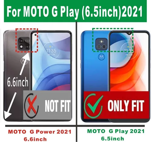 Vista 2 de Funda para Moto G Play 2021, funda para teléfono Motorola G Play 2021, resistente a los arañazos de fibra de carbono, absorción de golpes, suave