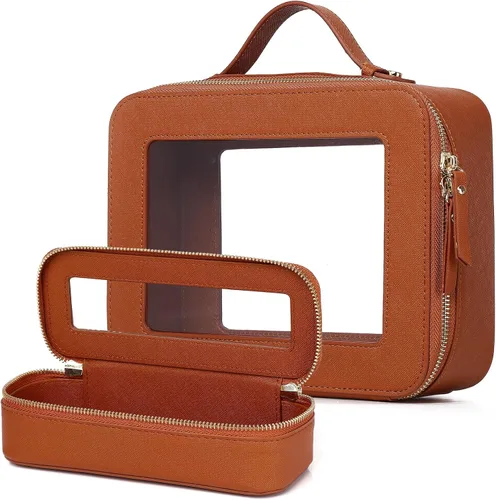 Vista 53 de Bolsa de maquillaje transparente (negro L)