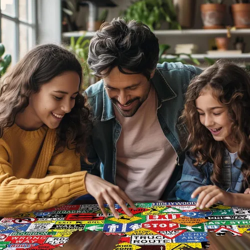 Vista 4 de White Mountain Puzzles Road Signs - Rompecabezas de 500 piezas