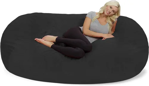Vista 18 de Chill Sack Funda para Silla Puf, 6 pies, Microgamuza - Chocolate Microsuede - Chocolate - Solo funda