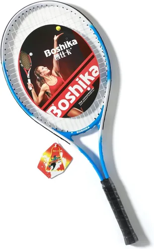 Vista 2 de Raquetas de tenis para adultos, raquetas de tenis de 27 pulgadas, juego de raquetas de tenis para 1 jugador con pelota, agarres, base de tenis