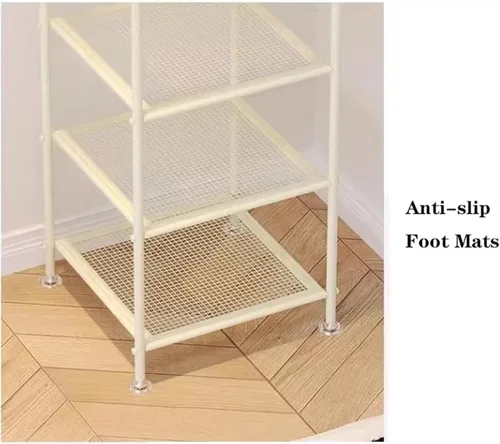 Vista 5 de Shelves Adjustable Shoe Organizer Multi-layer Shoe Rack, Sturdy Metal Mesh Shoe Rack, Free Standing Shoe Storage Shelves, Cute Bear Shape Shoes