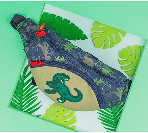 Vista 4 de Riñonera de cintura para niños, niños, niñas, T-Rex), WaistBag