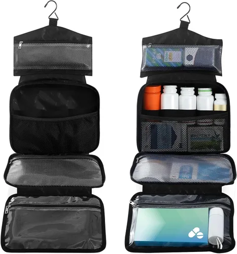 Vista 3 de Naanle Bolsa organizadora de píldoras personalizada con nombre, foto, botella de píldoras de viaje, organizador de medicamentos, bolsa