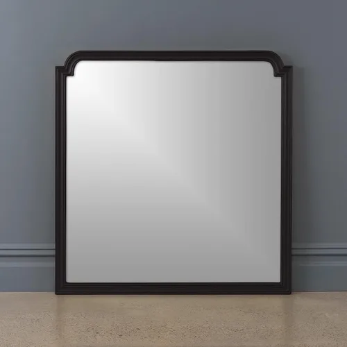 Vista 11 de Best Home Fashion Espejo de pared adornado con arco o corona, marco de madera con acabado dorado, forma rectangular, 40 pulgadas de largo x 24