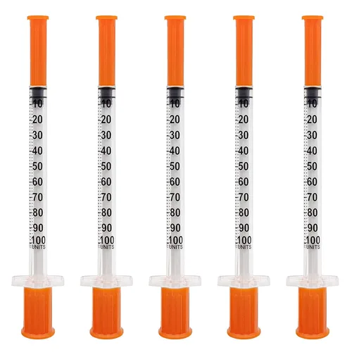Vista 9 de U-100 Jeringas de 0.5cc/ml 31G agujas de 5/16 pulgadas (0.315 in) Paquete individual de 36