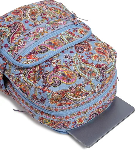 Vista 5 de Vera Bradley Mochila Campus de Algodón para Mujer, Provenza Paisley