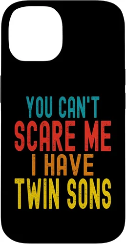 Vista 4 de Vintage You Can't Scare Me I Have Twin Sons Parent Parenting Case for iPhone 16