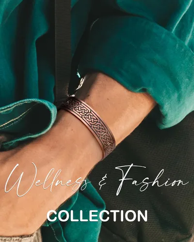 Vista 5 de Feraco Pulsera de cobre puro para hombres, pulseras de terapia magnética de fuerza mejorada 18X con 3500 imanes de neodimio Gauss, brazalete