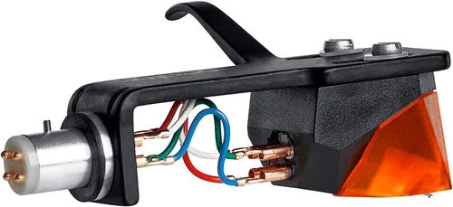 Vista 2 de Ortofon Pastilla premontada de bronce de 2M montada en SH-4 Black Headshell
