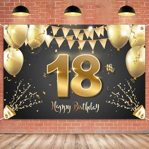 Vista 31 de HAMIGAR Fondo de pancarta de feliz cumpleaños número 10 de 6 x 4 pies, decoraciones de cumpleaños de 10 años, suministros de fiesta para niñas