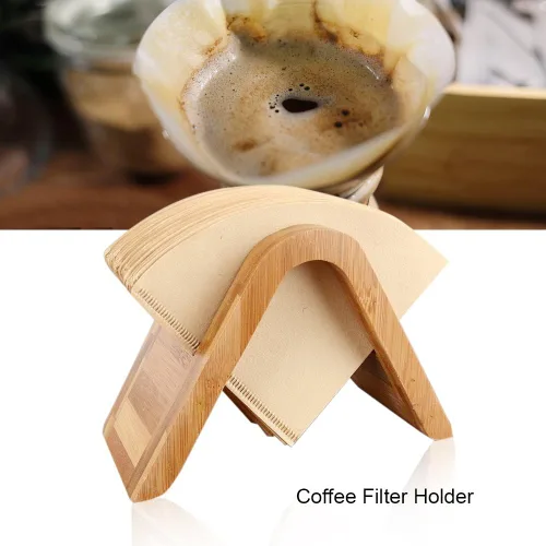 Vista 2 de soporte de filtro de café de, puede contener 100 filtros de cono de 4 tamaños, para el hogar/oficina/café/hotel, estante de almacenamiento de papel