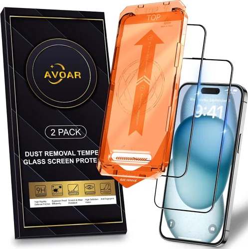Vista 20 de Paquete de 2 protectores de pantalla de privacidad para iPhone 13 Pro Max /14 Plus [kit de alineación automática] vidrio templado, protección