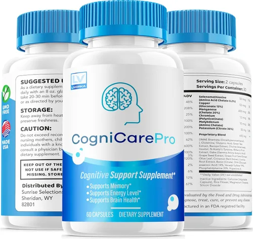Vista 8 de LIVORKA - Paquete de 2 cápsulas Cognicare Pro, Cognicare Pro, pastillas Cognicare Pro, fórmula avanzada Cognicare Pro, Cognicare Pro Vitaminas