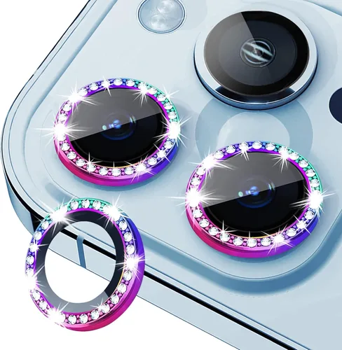 Vista 38 de Protector de lente de cámara para iPhone 15 Pro/iPhone 15 Pro Max, anillo de metal individual, dureza 9H, protector a prueba de arañazos, accesorios