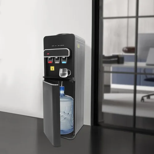 Vista 2 de Dispensador de enfriador de agua de carga inferior, dispensador de agua para botella de 5 galones, 3 ajustes de temperatura, dispensador de agua
