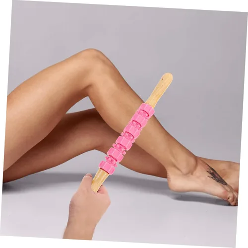 Vista 8 de Mikinona Rodillo de masaje para piernas y cuerpo, rodillo de espuma de PVC y acero, herramienta de masaje muscular manual para relajación muscular
