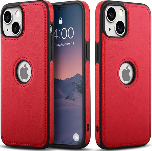 Vista 13 de WTCASE Funda de cuero para iPhone 14 Pro, delgada, flexible, agarre suave, funda de piel sintética de lujo Vgean para hombres, fundas duraderas Negro