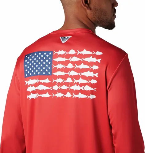 Vista 5 de Columbia PFG Terminal Tackle Fish Flag - Camisa de pesca de manga larga para hombre
