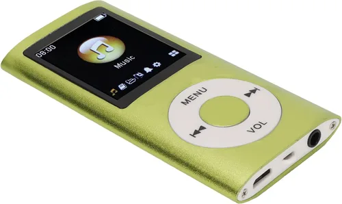 Vista 6 de Reproductor de MP3/MP4, reproductor de música portátil con auriculares, pantalla HD de 1.8 pulgadas, admite tarjeta de memoria de hasta 64 GB, Verde