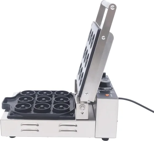 Vista 4 de YIYIBYUS Máquina de donut de 12 rejillas comercial/nacional antiadherente Pan eléctrico Donut Pan Máquina para hacer mini máquina de donas de 2