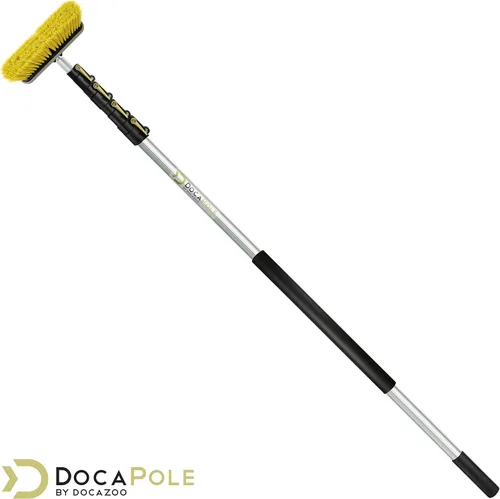 Vista 2 de DOCA - Cepillo para fregar de 7 a 30 pies con poste de extensión de mango largo, escoba al aire libre y cepillo de fregar para suelo de casa