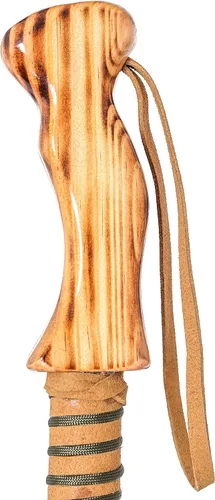 Vista 4 de FOREST PILOT Bastón desmontable de madera dura con mango de pino con brújula (color natural, 55 pulgadas, 1 pieza)