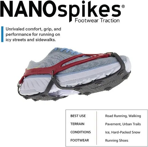 Vista 2 de Kahtoola 1st Gen NANOspikes Footwear Traction for ICY Winter Road Running & Walking