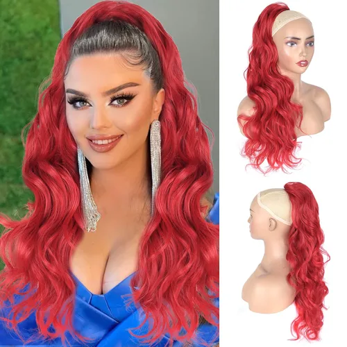 Vista 8 de CINHOO Extensiones de cabello con cola de caballo gris para mujeres negras, cola de caballo sintética con cordón, cola de caballo sintética corta