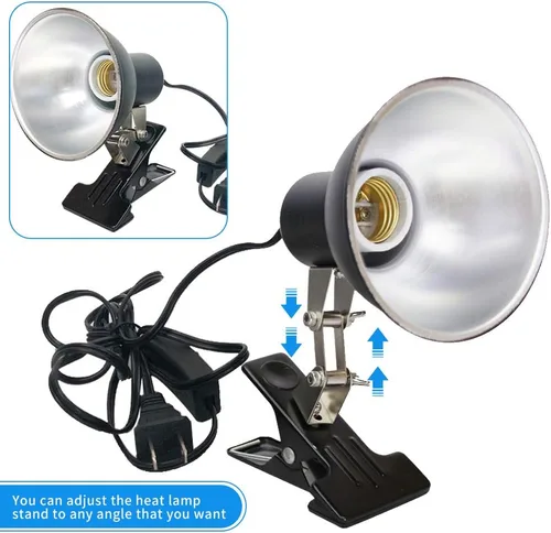 Vista 7 de Abrazadera de lámpara de calor de reptil,Accesorio de iluminación de hábitat ajustable para tortugas tortugas lagarto,Soporte de lámpara
