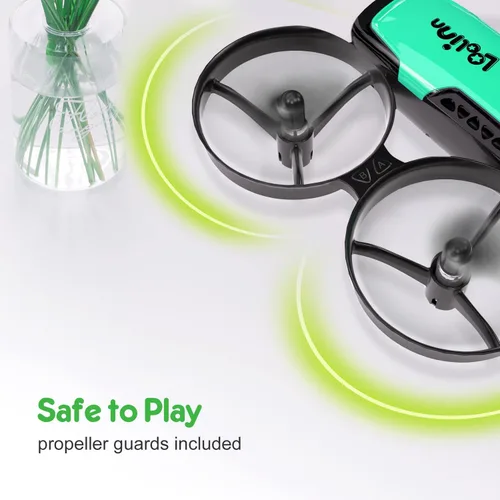 Vista 4 de Loolinn Dron para niños de 8 años o más, regalo con cámara, mini dron, cuadricóptero con control remoto con cámara ajustable de 90°, seguro