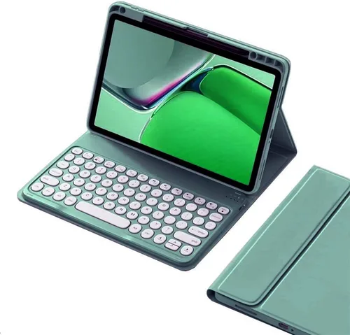 Vista 13 de Bonita funda de teclado compatible con iPad de 9ª, 8ª, 7ª generación de 10.2 pulgadas, Air 3ª generación/Pro de 10.5 pulgadas, funda de teclado rojo