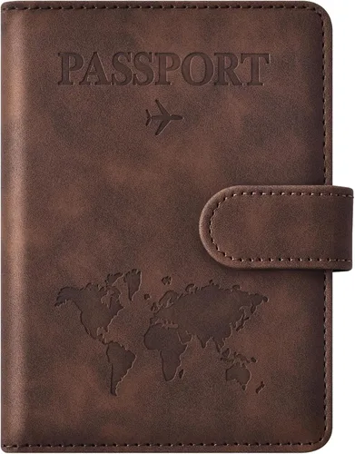 Vista 26 de Combo de tarjetero para pasaporte y vacuna, soporte para pasaporte con ranura para tarjeta de vacuna, cartera para pasaporte, funda para pasaporte