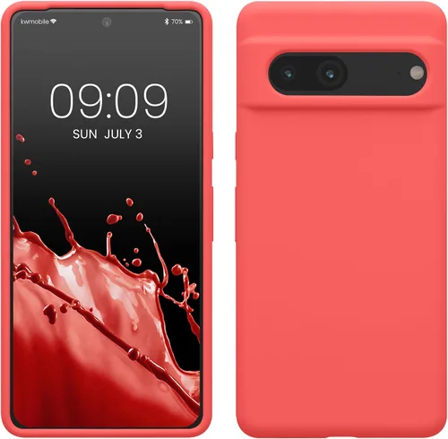 Vista 13 de kwmobile Funda compatible con Google Pixel 7 - Funda de silicona TPU con acabado suave - Piedra antigua