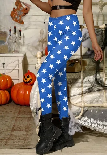 Vista 3 de Spadehill Leggings ajustados gráficos divertidos para mujer de Halloween