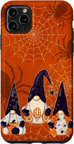 Vista 13 de iPhone 16 Spooky Halloween Gnomes Pumpkin Spider Pattern Witchy Boo Case