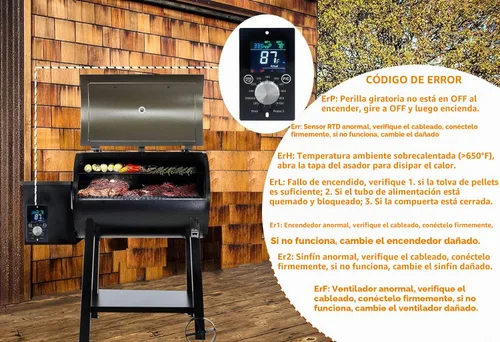 Vista 4 de Placa de controlador digital de reemplazo, placa de control PID universal para parrilla y ahumador/termostato para parrilla de pellets Pit