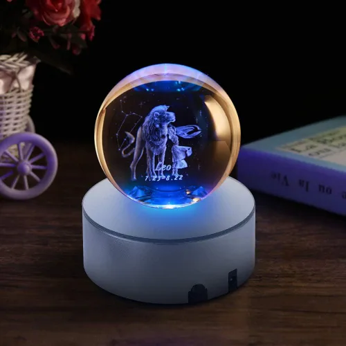 Vista 2 de 4 bases de luz, multicolor cambiante, base de exhibición de luz USB, soporte de exhibición con interruptor táctil sensible para cristal 3D, bola