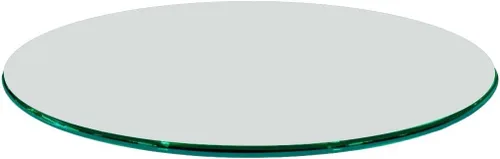 Vista 79 de Fab Glass - Mesa redonda de cristal de 48 in, grosor de 3/4 in, cristal pulido plano templado, Vidrio, Transparente