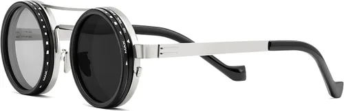 Vista 11 de FEISEDY Gafas de sol redondas polarizadas ajustables para hombres y mujeres Negro