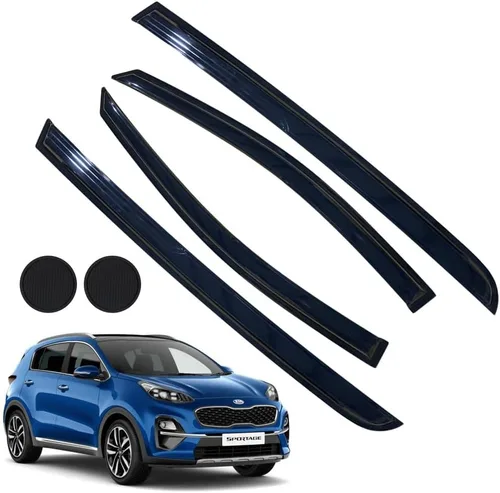Vista 43 de Protectores de lluvia para Mazda 3 Hatchback 2010-2013, deflectores de ventana lateral con cinta adhesiva para Mazda 3 Hatchback, viseras de ventana