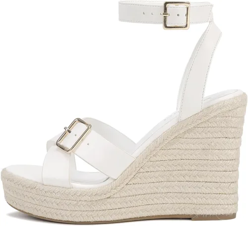 Vista 3 de Sandalias de cuña para mujer, tacón de cuña con plataforma y punta abierta para verano