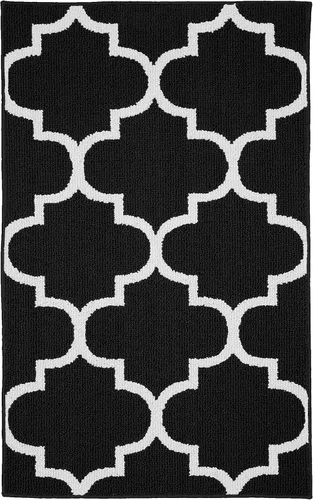 Vista 72 de Alfombra de Área Garland Rug Quatro Negra de 3' x 5' con Diseño de Enrejado Cut-Loop - Suave, Cómoda, Elegante y Económica en un Hermoso Color Negro