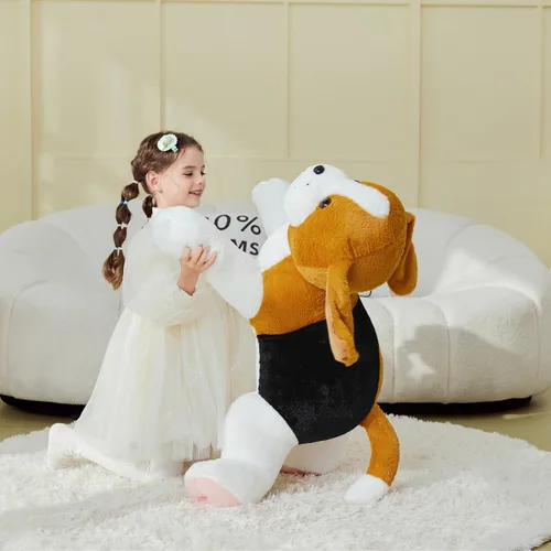 Vista 5 de IKASA Juguete de peluche gigante para perro, cachorro grande y grande, juguetes suaves, tamaño enorme, 30 pulgadas, lindo peluche mullido