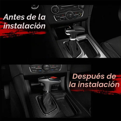 Vista 6 de auovo Perilla de palanca de cambios para accesorios Charger Challenger 2015-2023 / Durango 2016-2024, cubierta de palanca de cambios de decoración