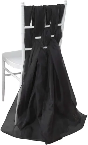 Vista 18 de Efavormart - Paquete de 5 bandas de gasa de alta calidad para silla, 22 x 78 pulgadas, amatista violeta, lazos para silla de diseño transparente