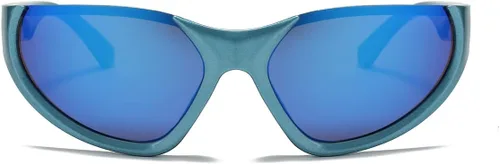 Vista 4 de LASPOR Gafas de sol deportivas envolventes para mujeres y hombres, lentes deportivos Y2K